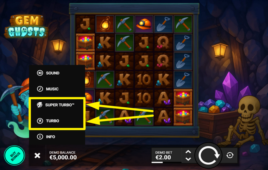 Gem Ghosts AUGMENTE LA VITESSE.