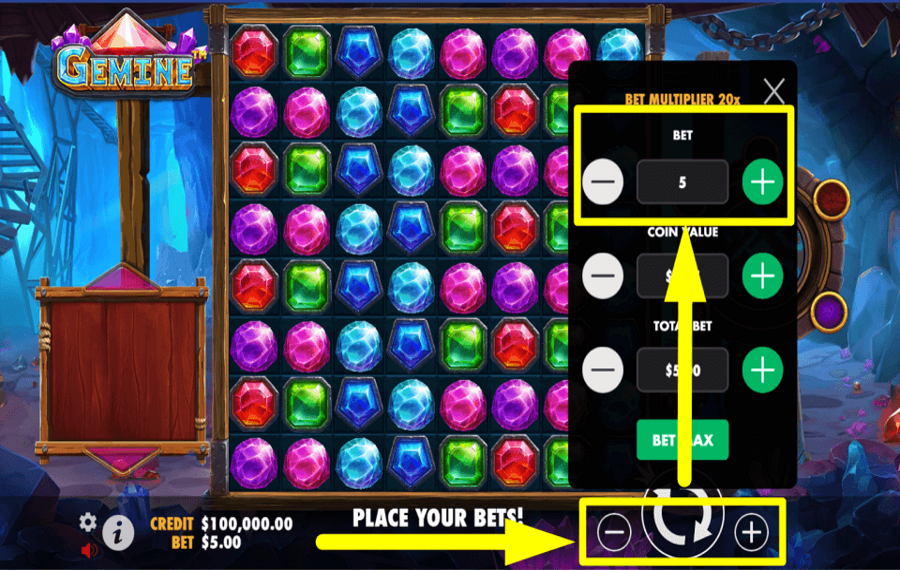 Gemine ASSIGN A BET AMOUNT.