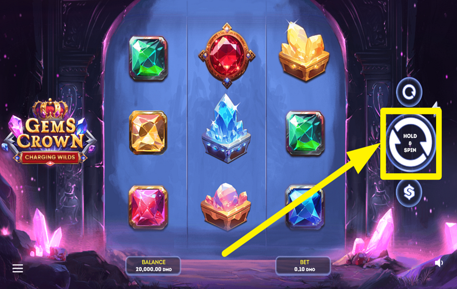 Gems Crown Charging Wilds ACCENDI L'ENTUSIASMO!