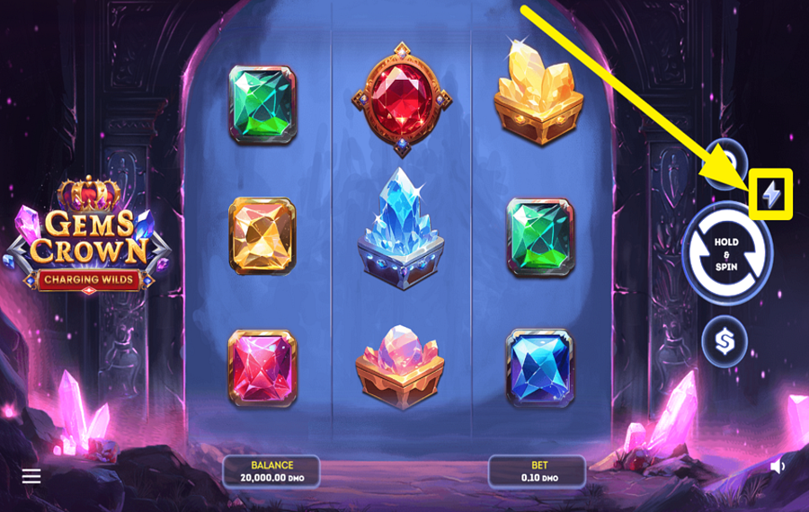Gems Crown Charging Wilds ACCELERA IL GIOCO.