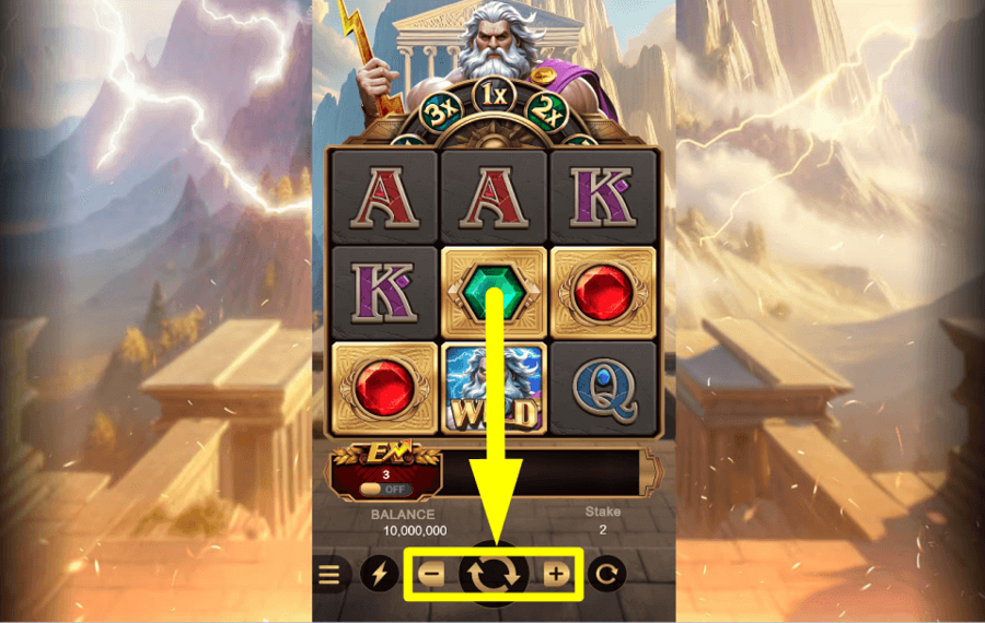 Gems of Zeus DÉTERMINEZ VOTRE MISE.