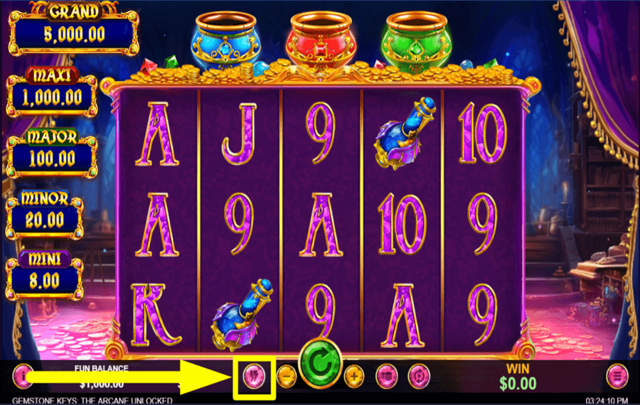 Gemstone Keys The Arcane Unlocked CONTROL DE VELOCIDAD DE GIRO.