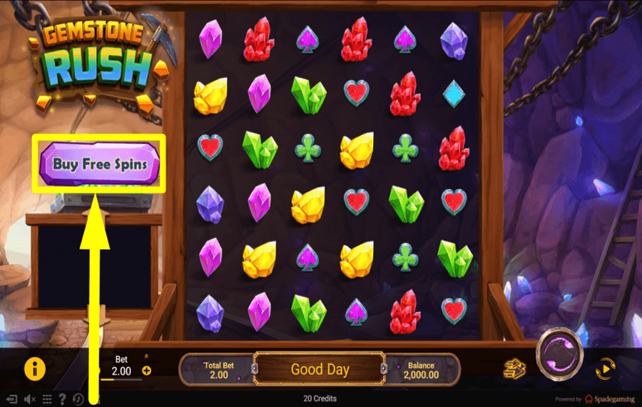 Gemstone Rush СОБИРАЙТЕ БЕСПЛАТНЫЕ ВРАЩЕНИЯ.