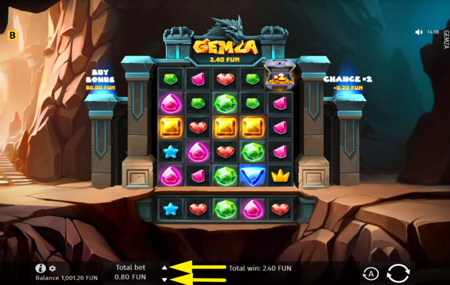 Gemza Xmas Edition ADJUST YOUR BETTING AMOUNT.