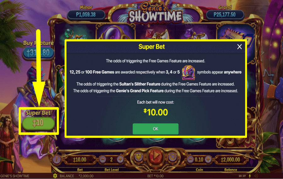 Genies Showtime CHANGE YOUR LUCK.