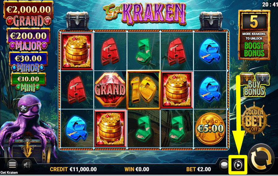 Get Kraken ATIVAR REPRODUÇÃO AUTOMÁTICA.