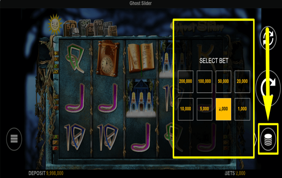 Ghost Slider Platzieren Sie Ihre Wette.