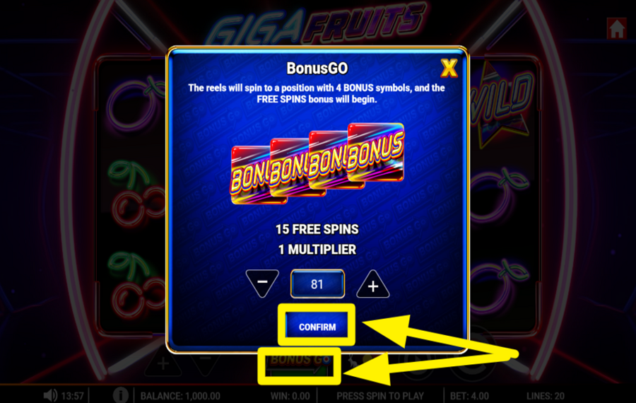 Giga Fruits SCHALTE KOSTENLOSE SPINS FREI.