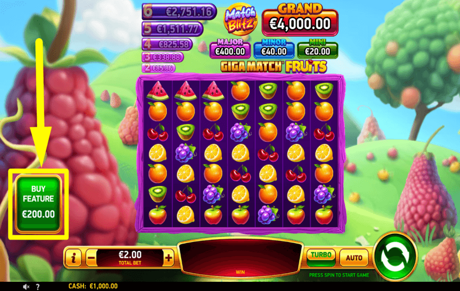 Giga Match Fruits FORDERN SIE DEN BONUS AN.
