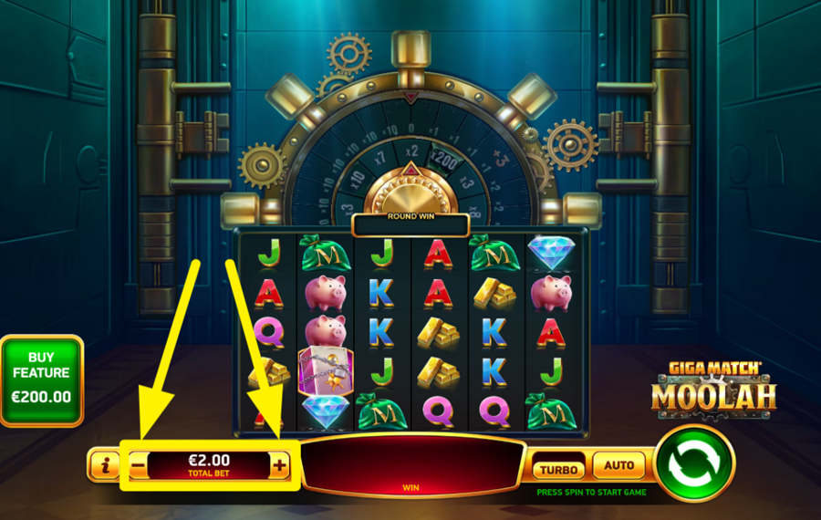 Giga Match Moolah Passen Sie Ihren Einsatz an.