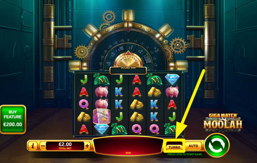 Giga Match Moolah ERHÖHRE DAS GESCHWINDIGKEITSMOMENT.