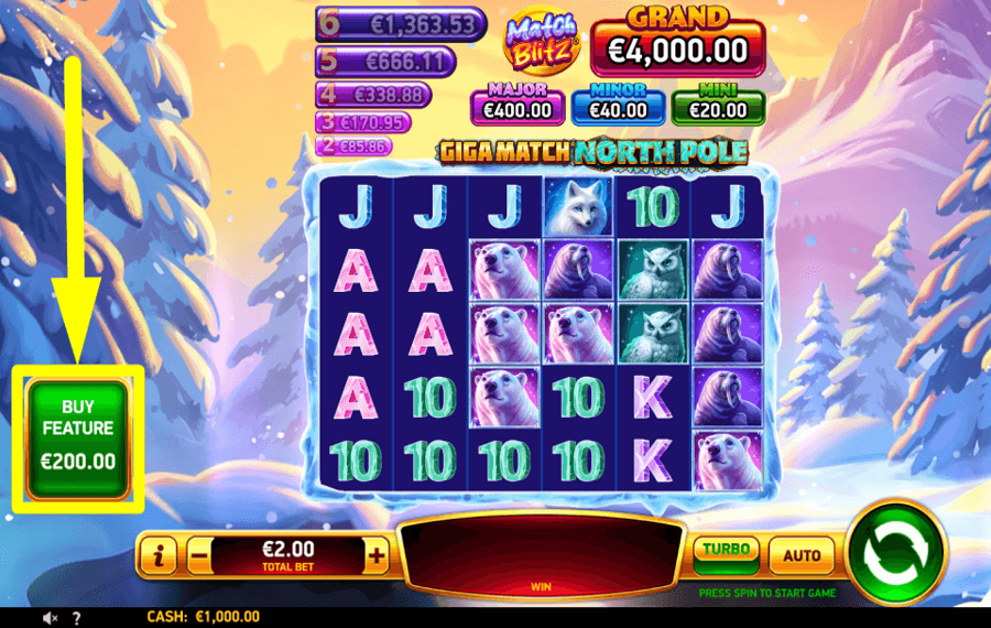 Giga Match North Pole APROVECHA LOS JUEGOS DE BONIFICACIÓN.