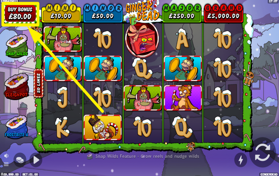 Gingerdead OBTENEZ LE JEU BONUS.