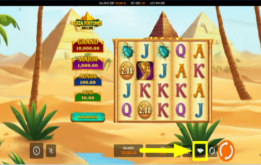 Giza Fortunes Hold and Win УСКОРЬТЕ ИГРУ.