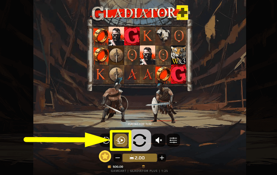 Gladiator Plus TURBO EINSCHALTEN.