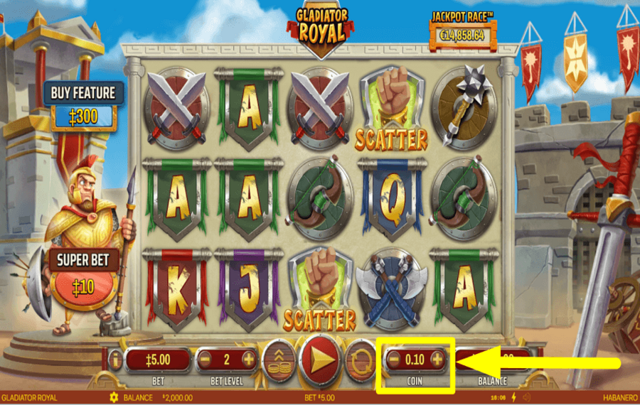 Gladiator Royal ASSEGNARE LE MONETE.