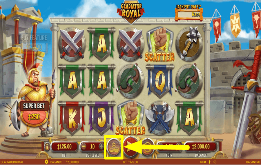 Gladiator Royal APPROVARE LE GRANDI POSTE IN GIOCO.