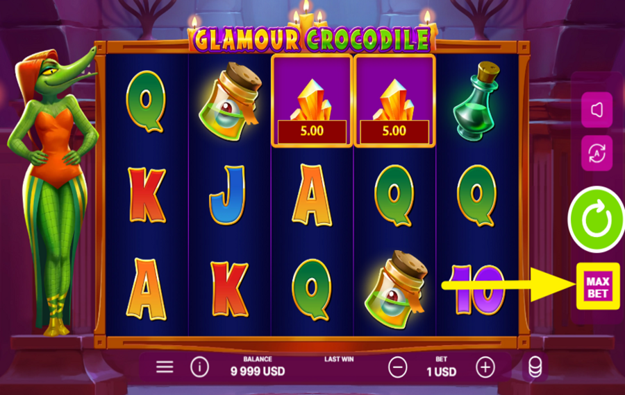 Glamour Crocodile АКТИВИРУЙТЕ МАКСИМАЛЬНЫЙ УРОВЕНЬ СТАВКИ.