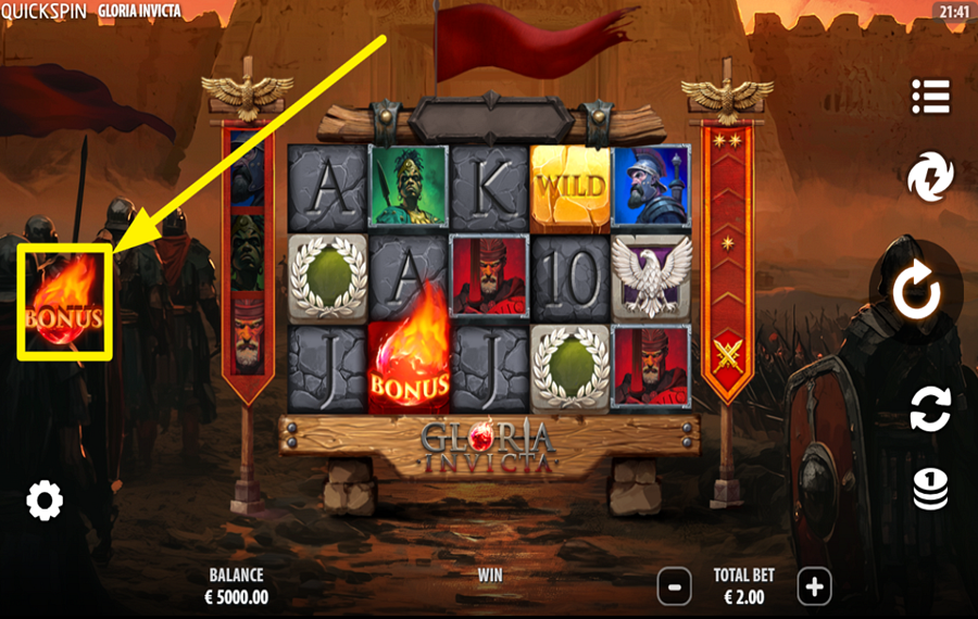 Gloria Invicta DÉBLOQUEZ LE JEU BONUS.