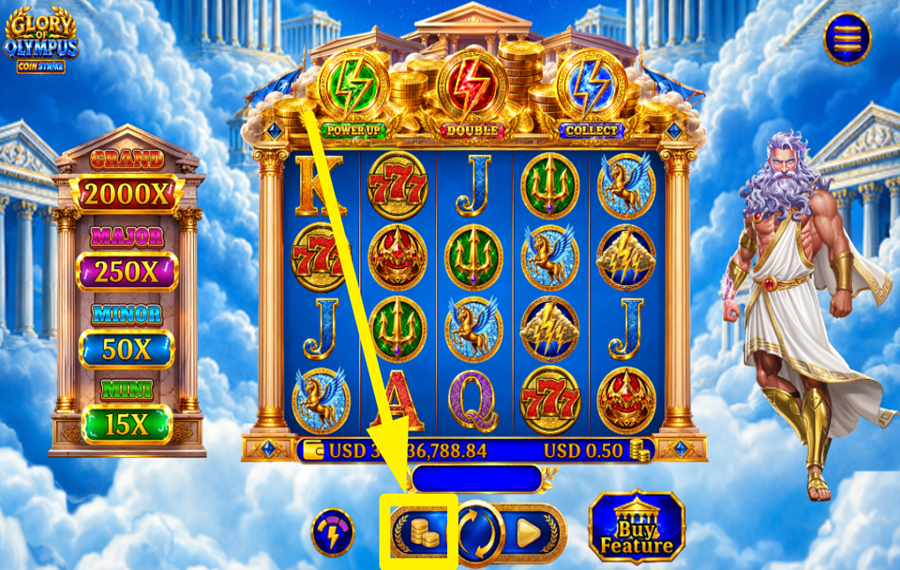 Glory of Olympus Coin Strike WÄHLEN SIE EINEN EINSATZ.
