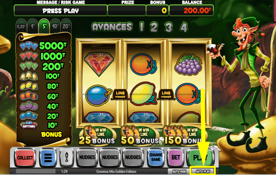 Gnomos Mix Golden Edition HABILITAR REPRODUCCIÓN AUTOMÁTICA.