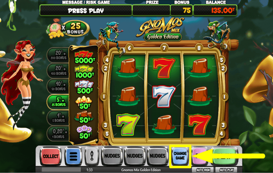 Gnomos Mix Golden Edition CAMBIAR LOS JUEGOS.