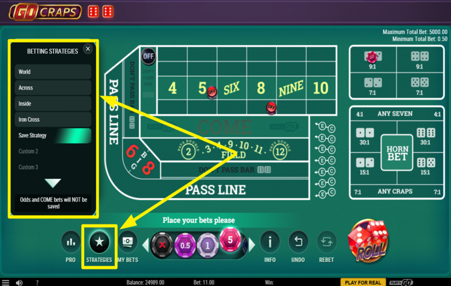 Go Craps SAVE YOUR STRATEGY.
