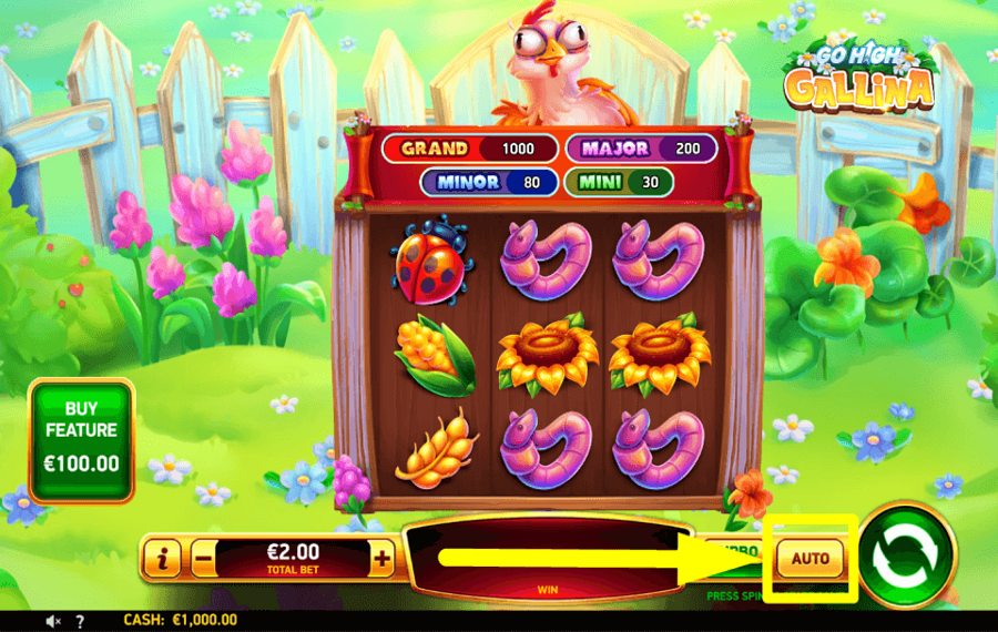 Go High Gallina CONTINUAR AUTOMÁTICAMENTE.