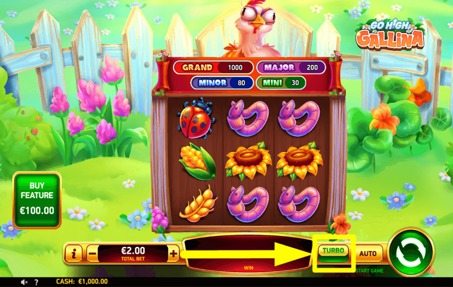 Go High Gallina CAMBIAR VELOCIDAD DE GIRO.