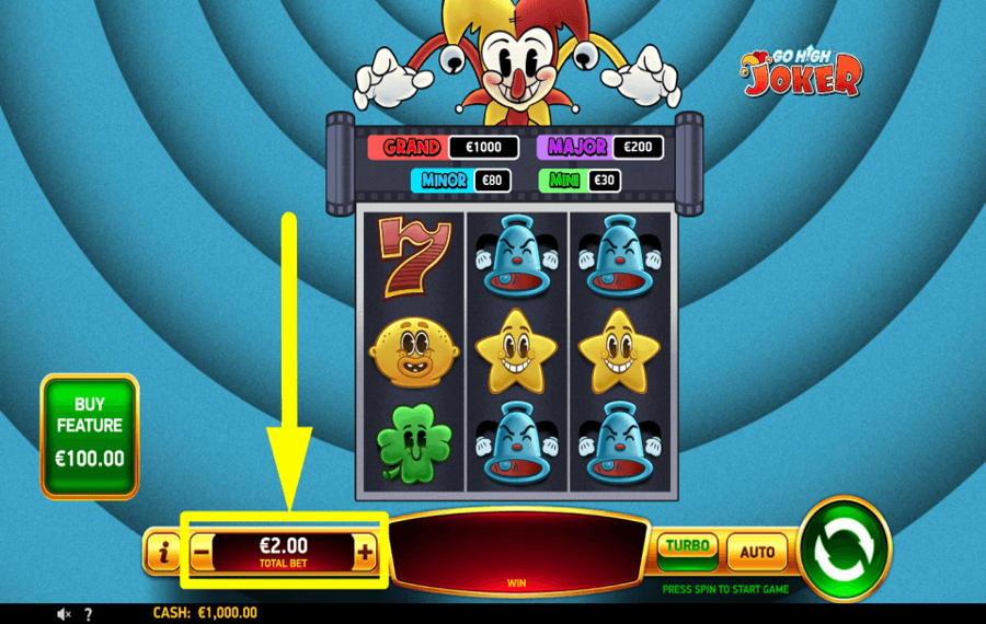 Go High Joker CONTROLA TU APUESTA.