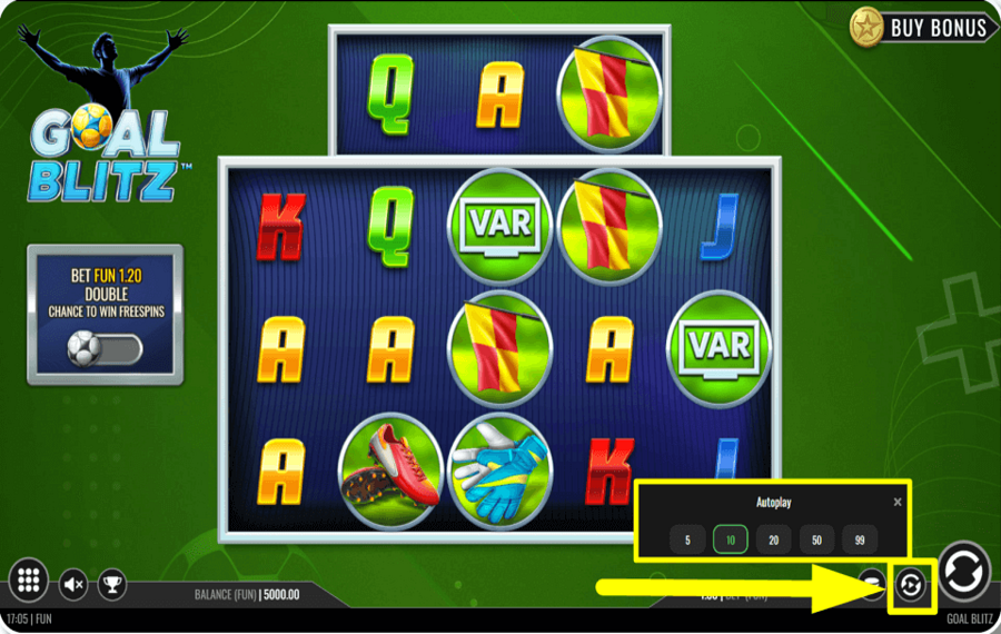 Goal Blitz SPIN AUTOMATICALLY.