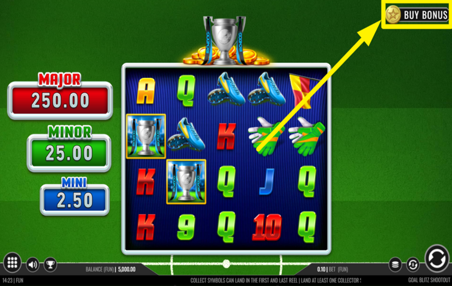 Goal Blitz Shootout SBLOCCA UN ROUND BONUS.