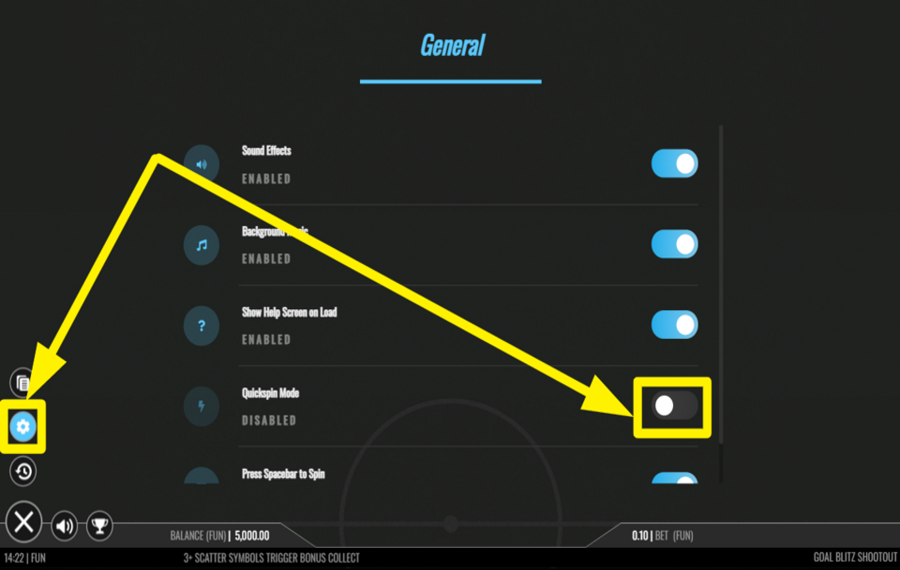 Goal Blitz Shootout AUMENTA LA VELOCITÀ DEL RULLO.