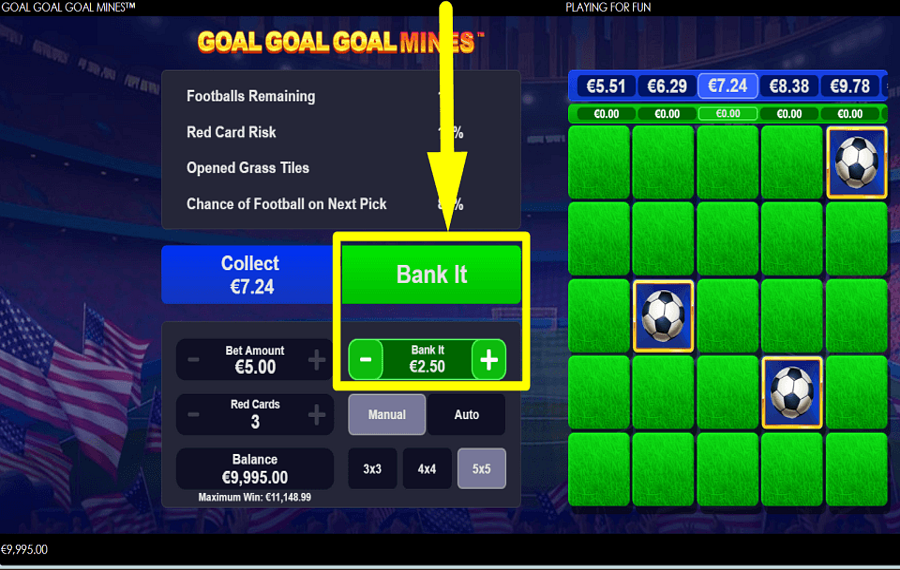 Goal Goal Goal Mines ВНЕСИТЕ ВЫИГРЫШ.