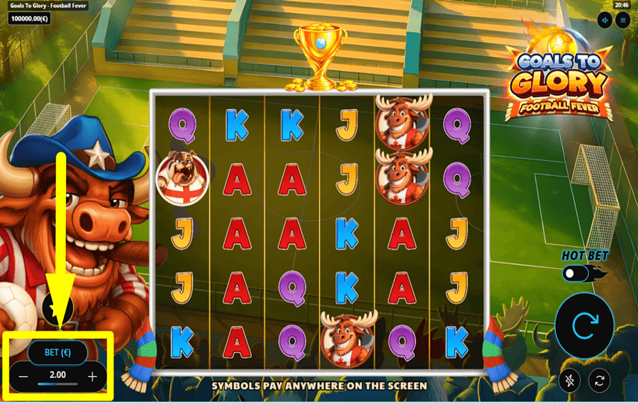 Goals To Glory Football Fever AJUSTER LA MISE.