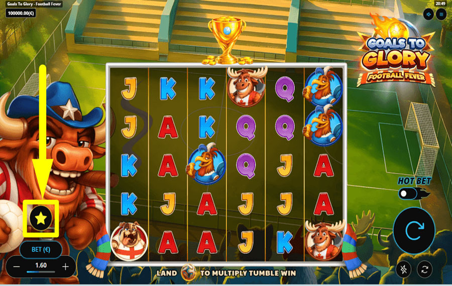 Goals To Glory Football Fever ACQUÉRIR DES BONUS.