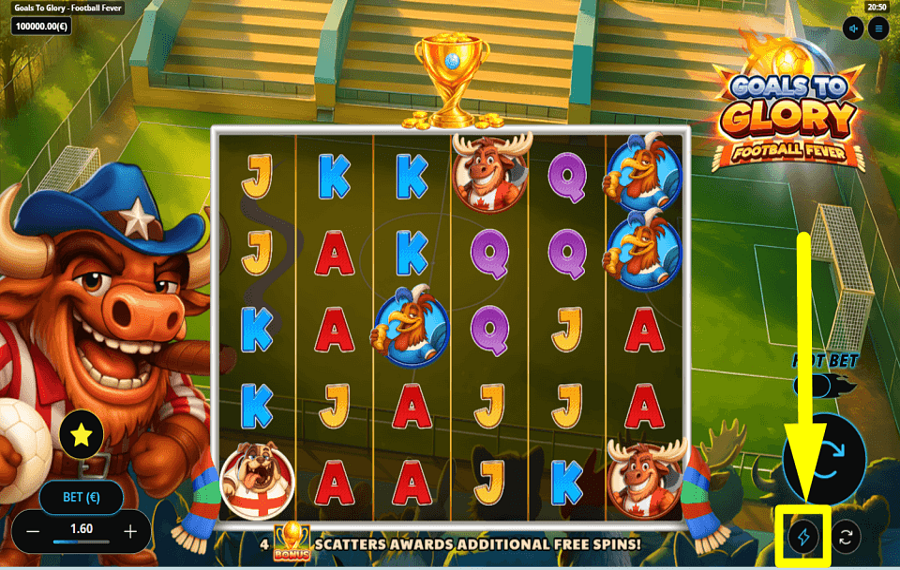 Goals To Glory Football Fever ACTIVER LE MODE TURBO.