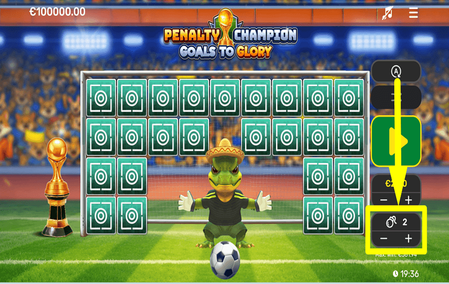 Goals to Glory Penalty Champion DIE FALLEN AUFSTELLEN.