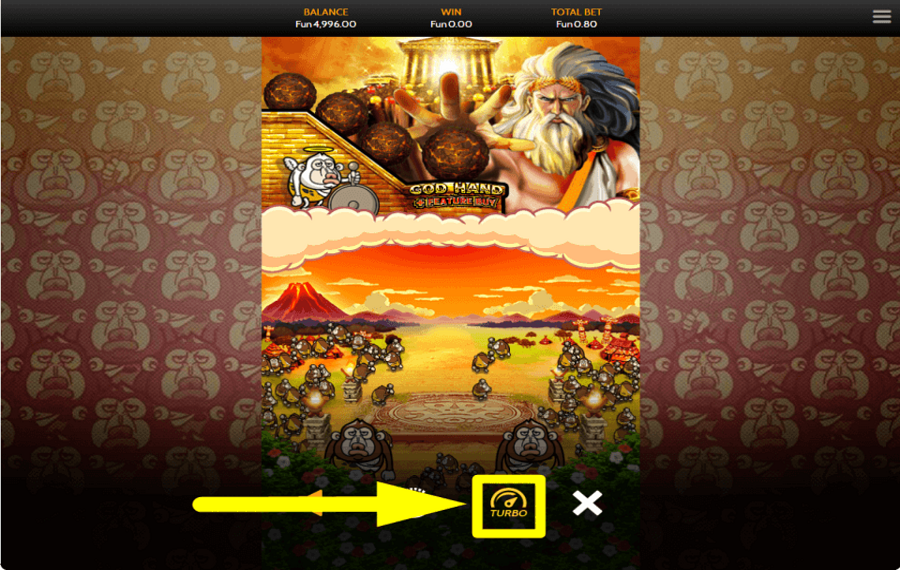 God Hand Feature Buy TURN ON TURBO MODE.
