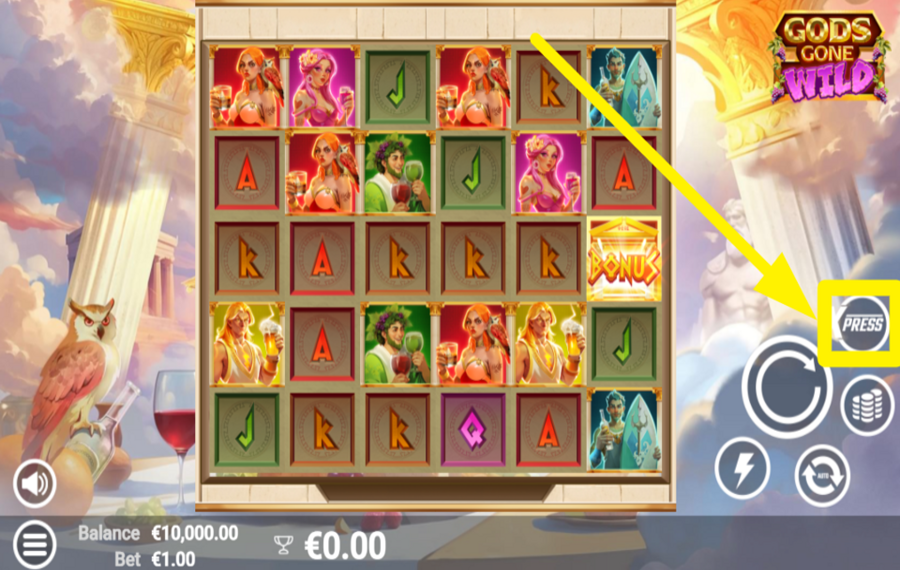Gods Gone Wild РАЗБЛОКИРУЙТЕ БОНУСНЫЕ ВРАЩЕНИЯ.