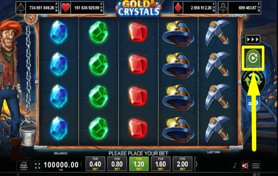 Gold and Crystals IMPOSTA LA RIPRODUZIONE AUTOMATICA.