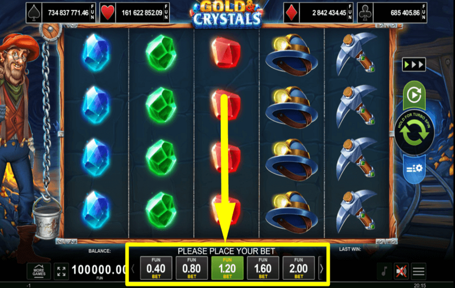 Gold and Crystals SCEGLI LA TUA SCOMMESSA.