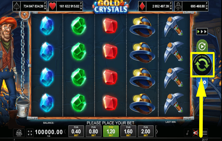 Gold and Crystals GIRA PER VINCERE.