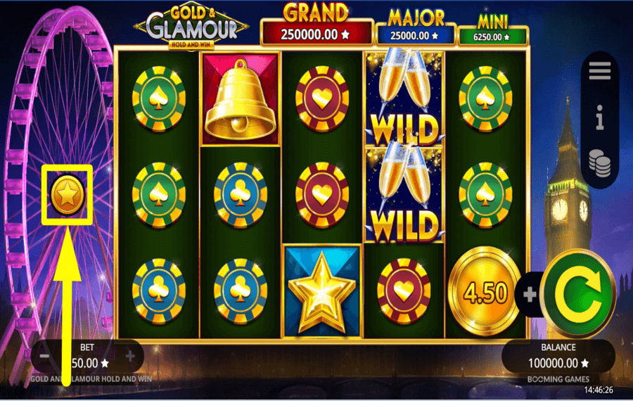 Gold and Glamour Hold and Win ACQUISTA LE CARATTERISTICHE.