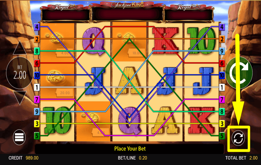 Gold Frenzy SET AUTOMATIC SPINS.