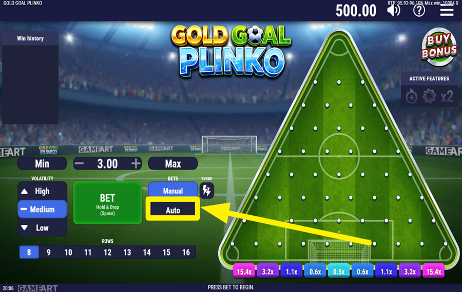 Gold Goal Plinko ВКЛЮЧИТЬ АВТОВОСПРОИЗВЕДЕНИЕ.