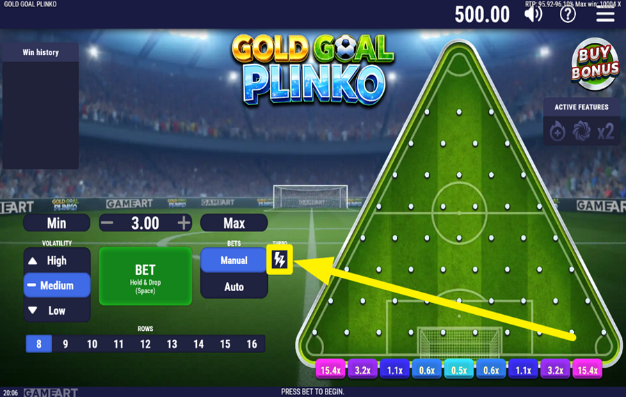 Gold Goal Plinko АКТИВИРОВАТЬ ТУРБО-РЕЖИМ.