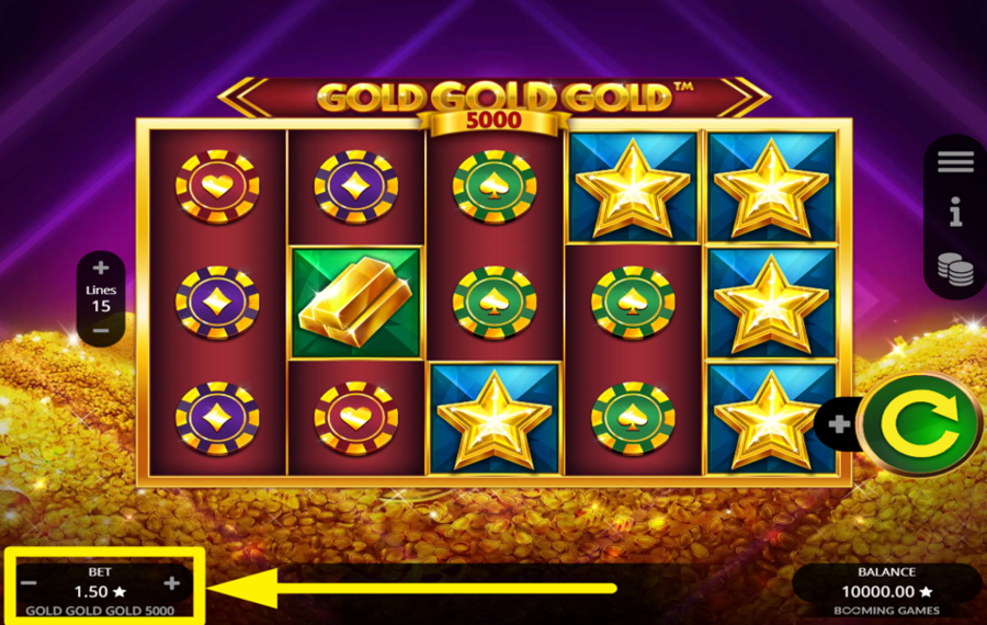 Gold Gold Gold 5000 AJUSTEZ VOTRE MISE.