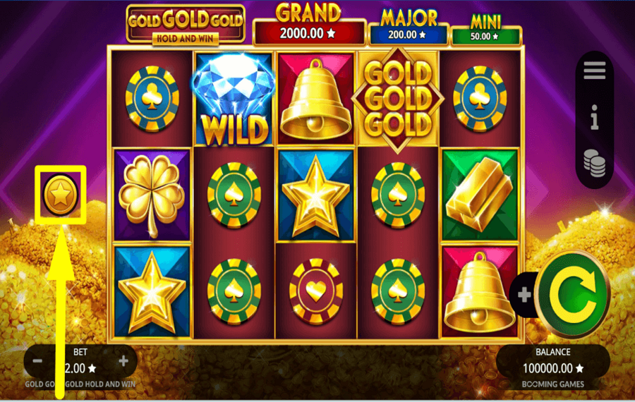 Gold Gold Gold Hold and Win RACCOGLI I BONUS.
