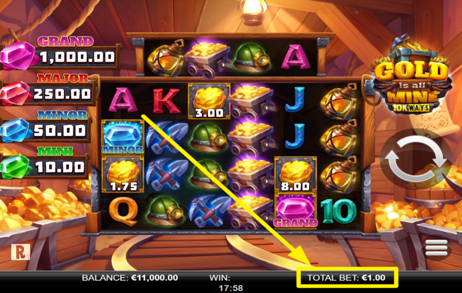 Gold is all Mine 10K Ways SPECIFY YOUR WAGER.